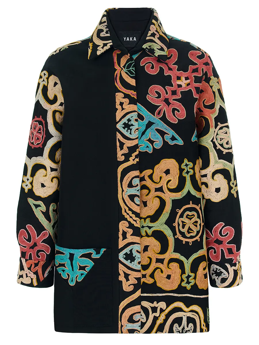 Рубашка хлопковая Black/Orange