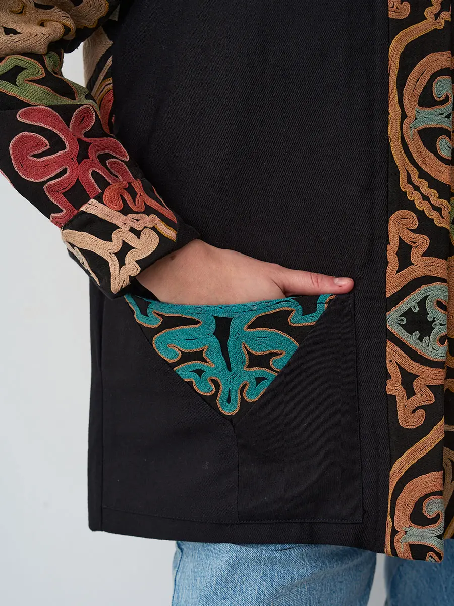 Рубашка хлопковая Black/Orange