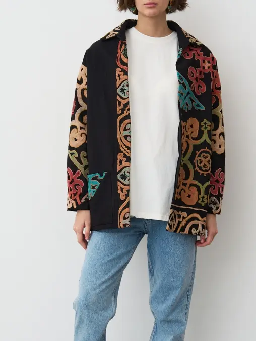 Рубашка хлопковая Black/Orange YAKA