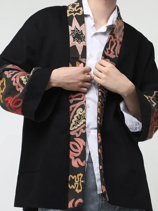 Кимоно хлопковое Black YAKA