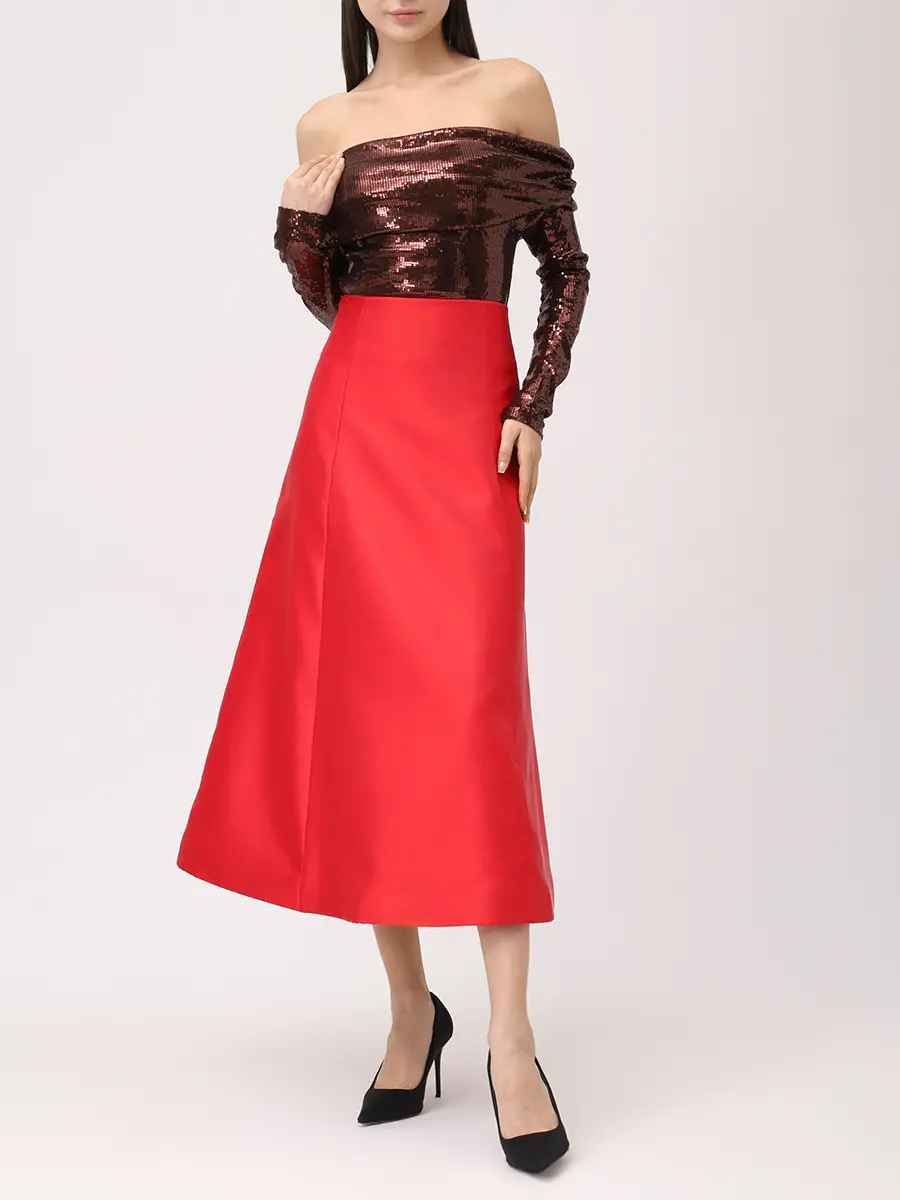 Юбка однотонная