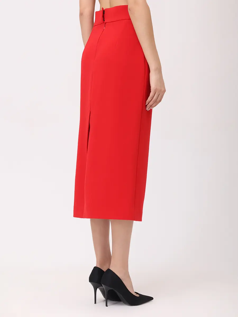 Юбка-карандаш из шерсти и вискозы