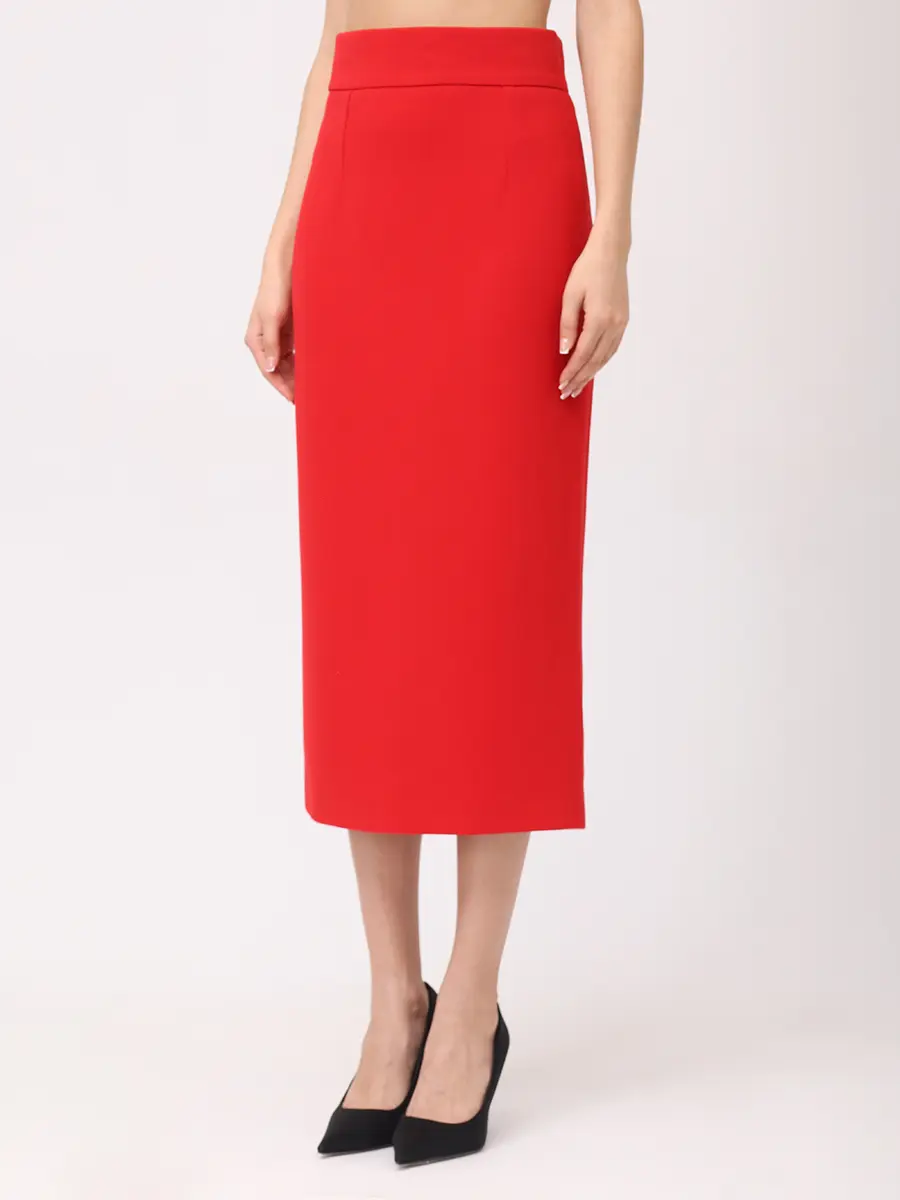 Юбка-карандаш из шерсти и вискозы