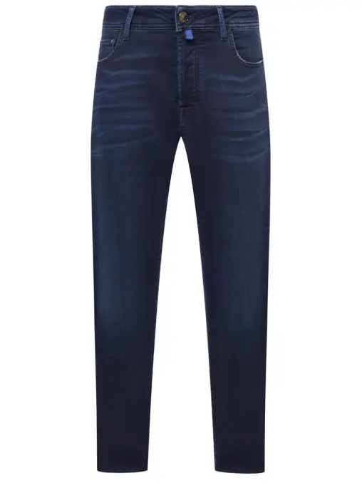 Джинсы Slim Fit из хлопка и шерсти JACOB COHEN