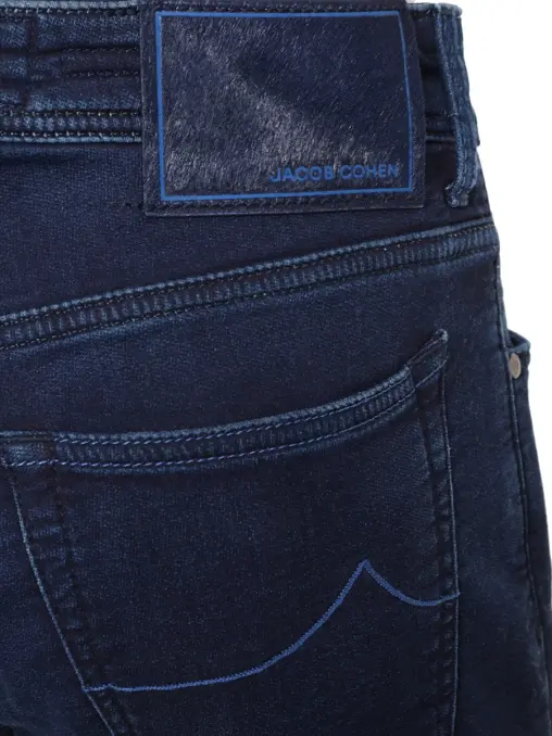 Джинсы Slim Fit из хлопка и шерсти JACOB COHEN