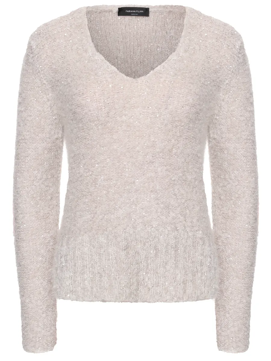 Пуловер с пайетками