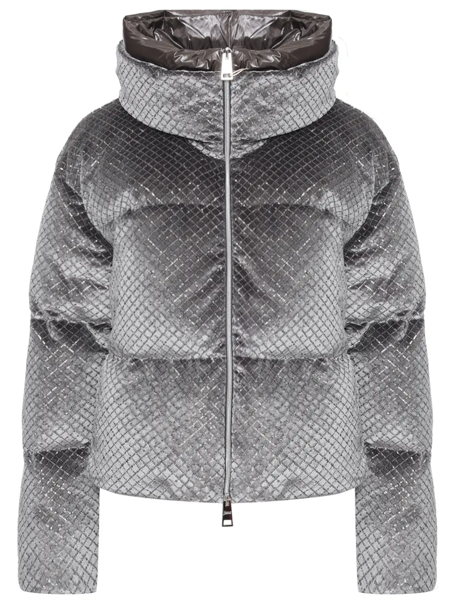 Пуховик с пайетками