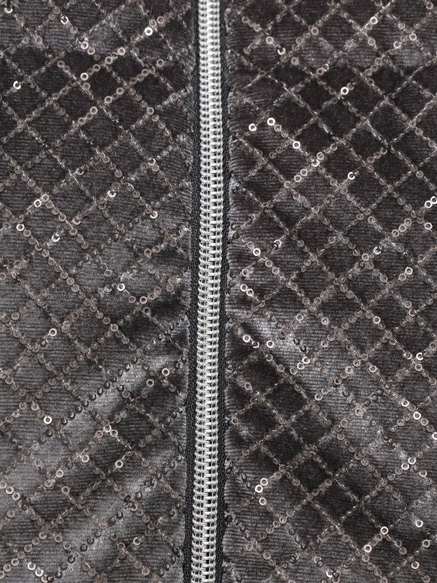 Пуховик с пайетками