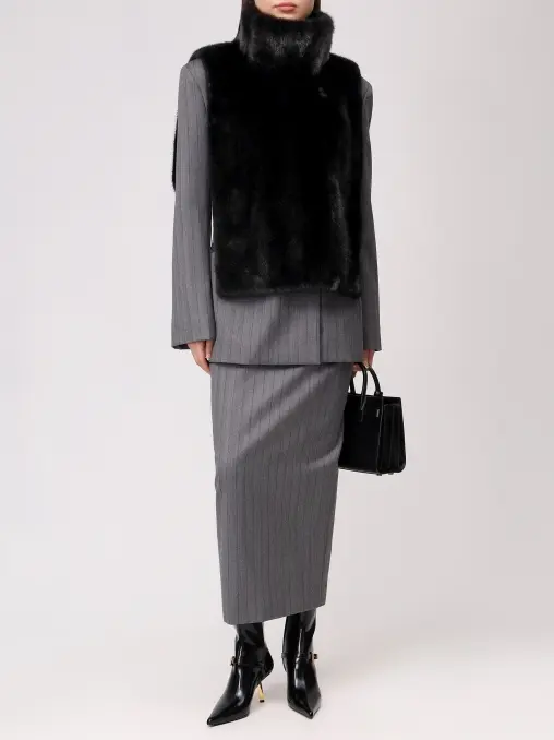 Манишка Nora норковая WHITE LILY