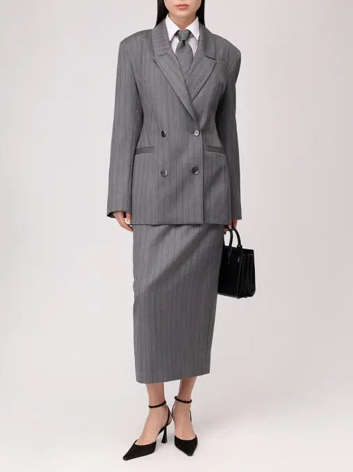 Юбка Graphite long шерстяная WHITE LILY