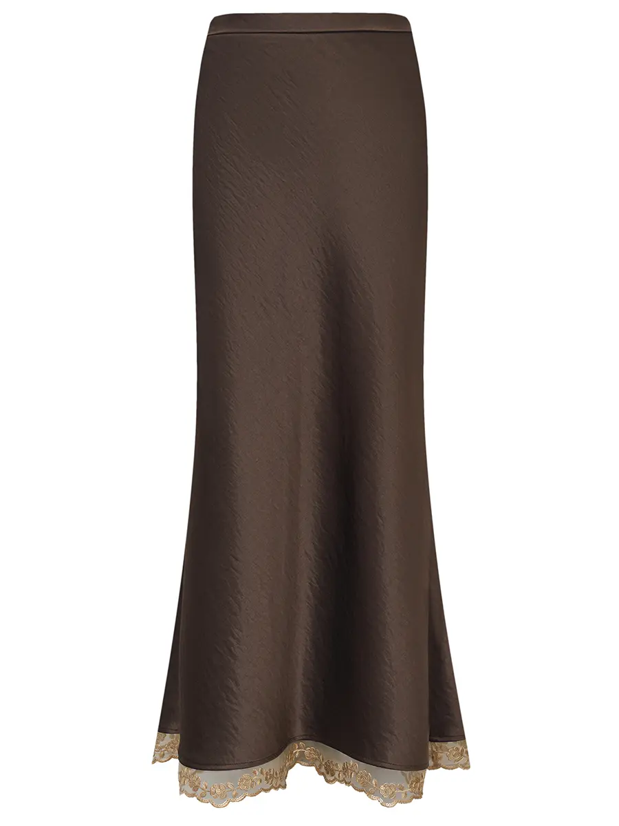 Юбка комбинированная dentelle brune