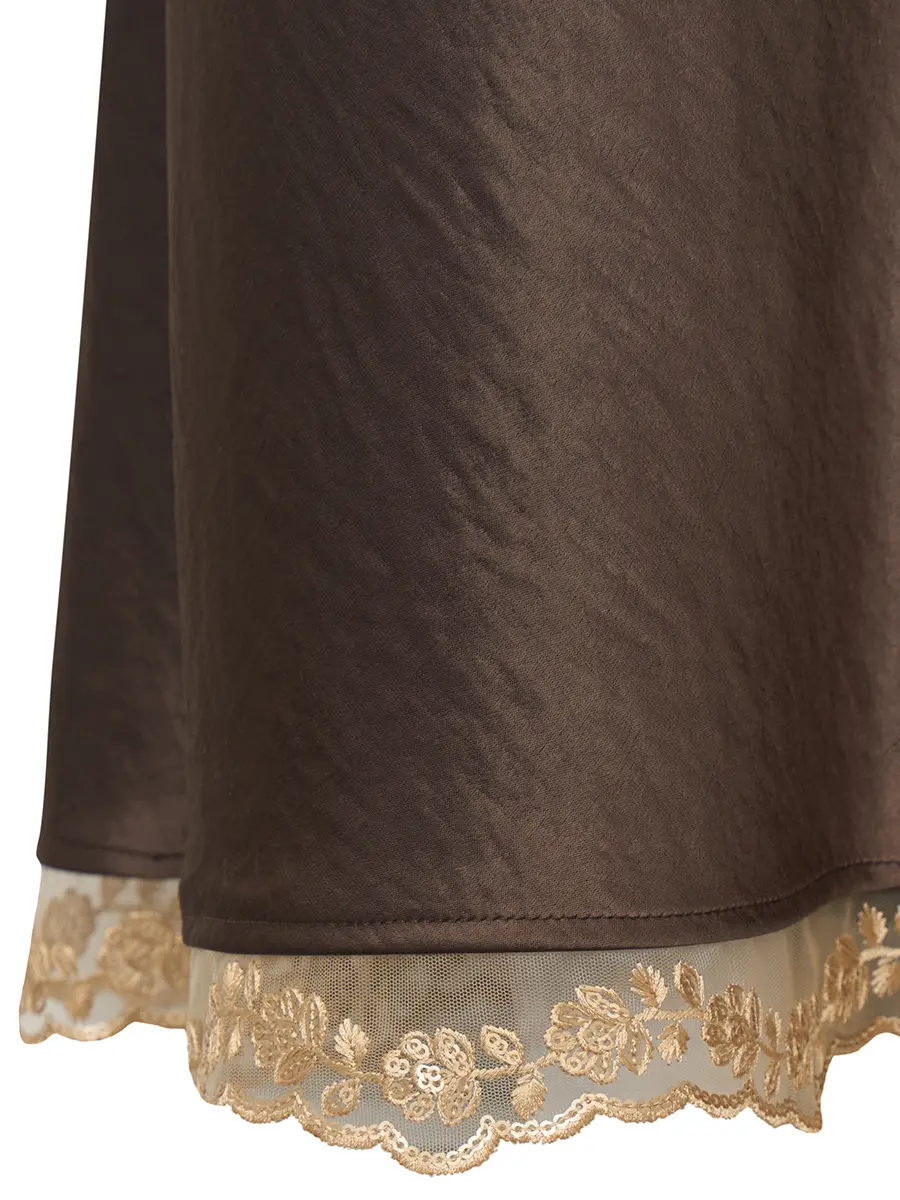 Юбка комбинированная dentelle brune