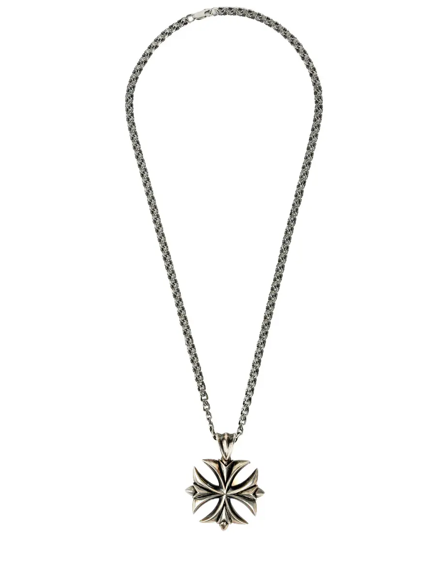 Колье серебряное