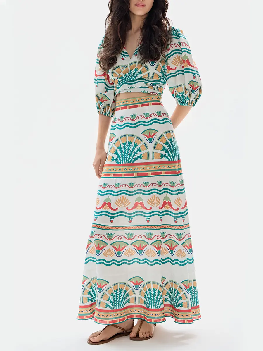 Блуза из вискозы и льна