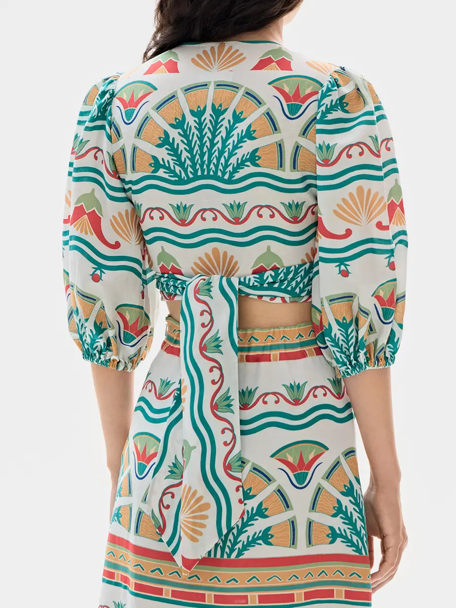 Блуза из вискозы и льна