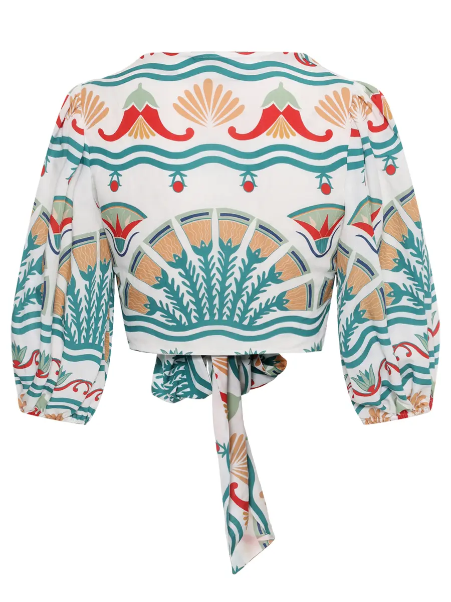 Блуза из вискозы и льна