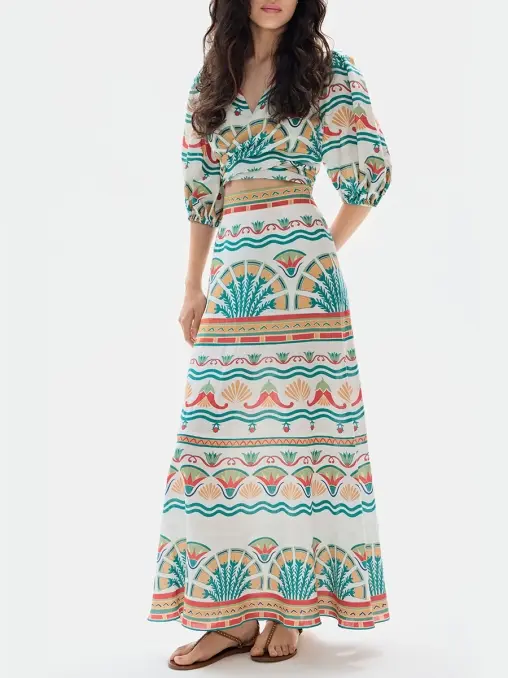 Блуза из вискозы и льна OLOLOL