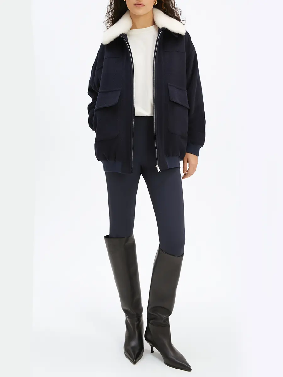 Бомбер с мехом норки