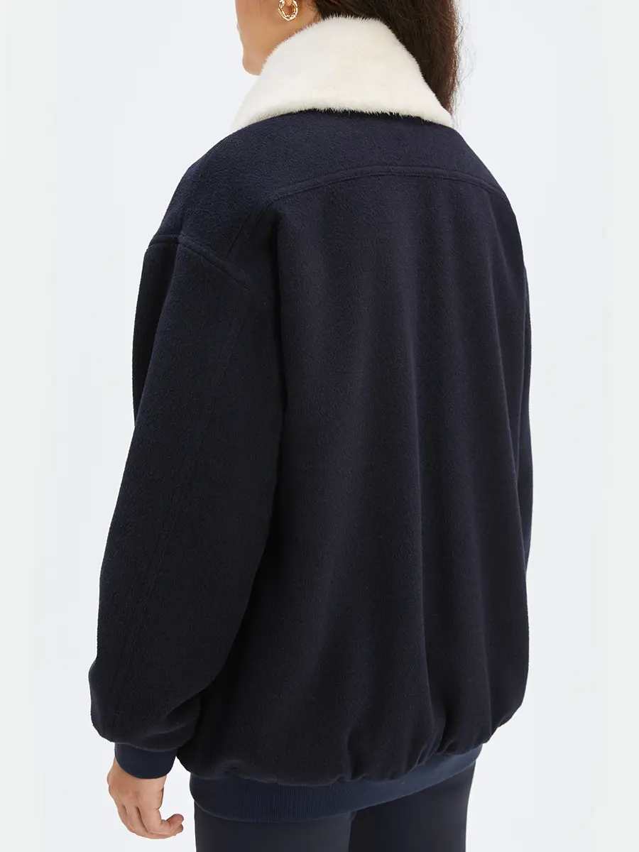 Бомбер с мехом норки