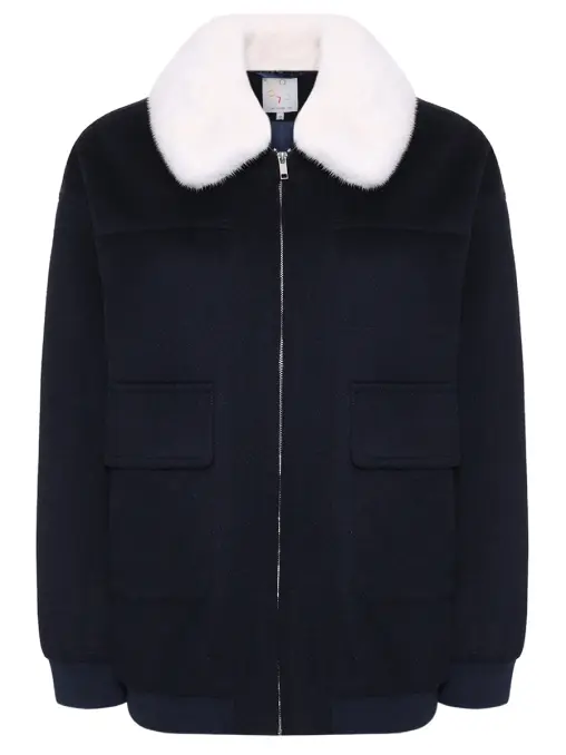 Бомбер с мехом норки OLOLOL