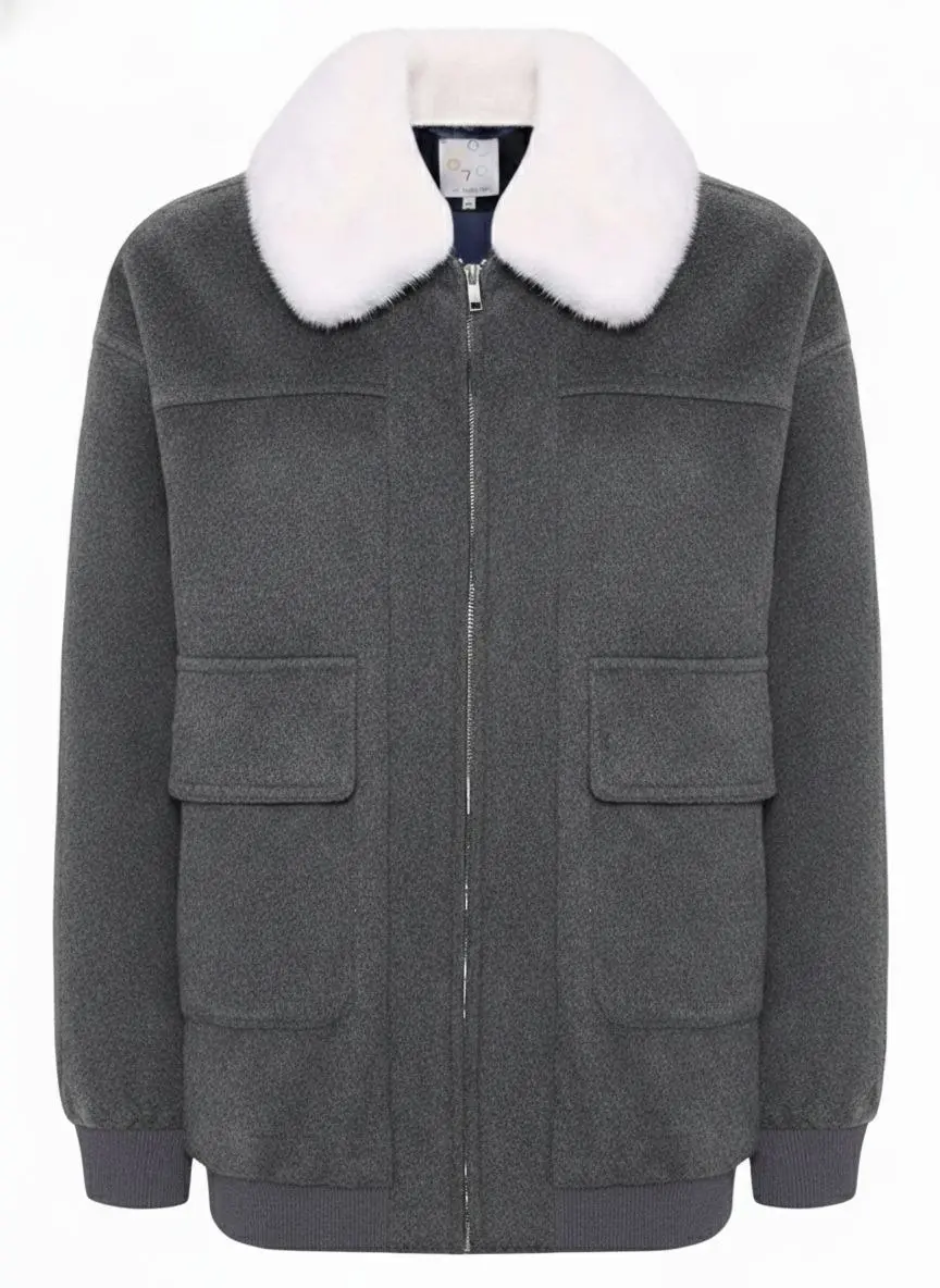 Бомбер с мехом норки