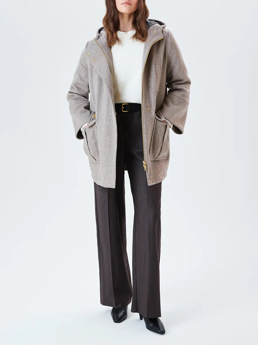 Полупальто из шерсти и кашемира