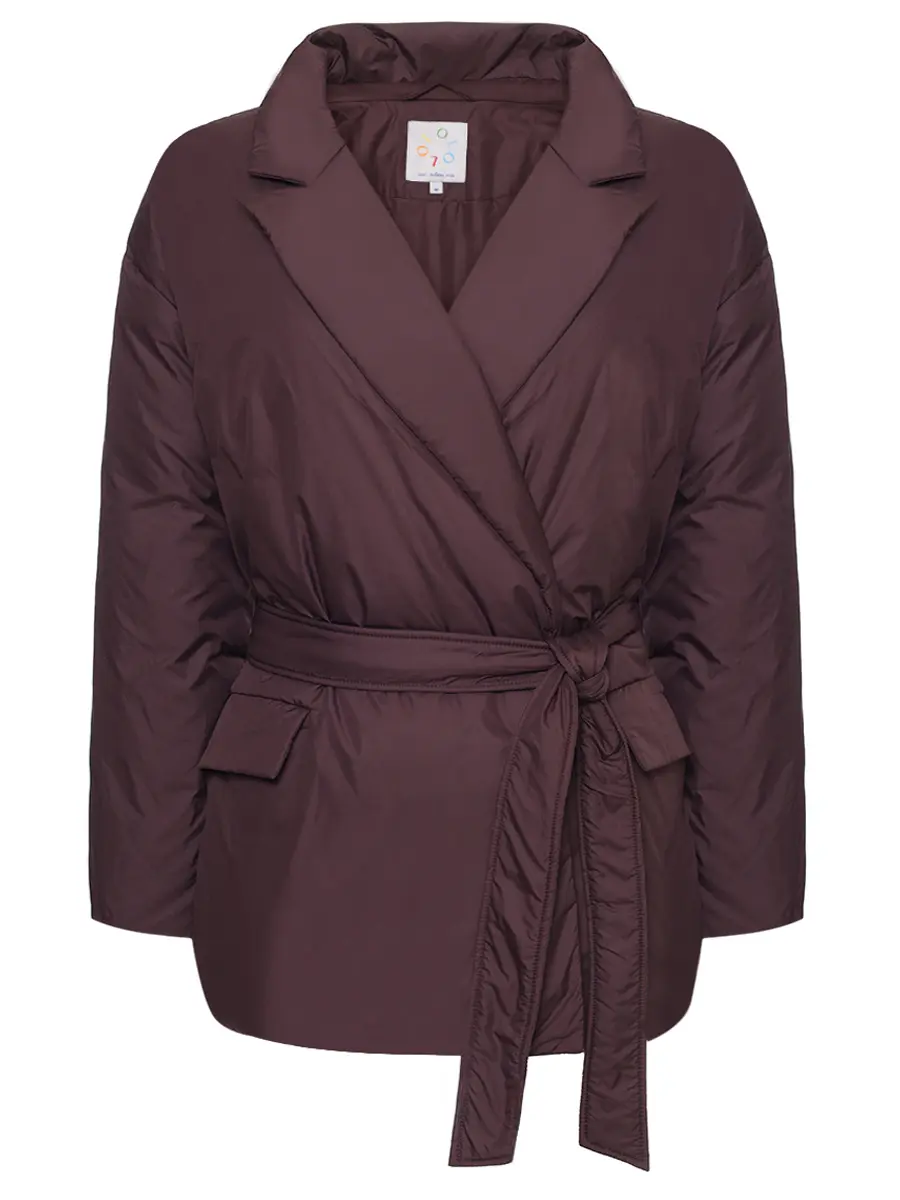 Пуховик однотонный