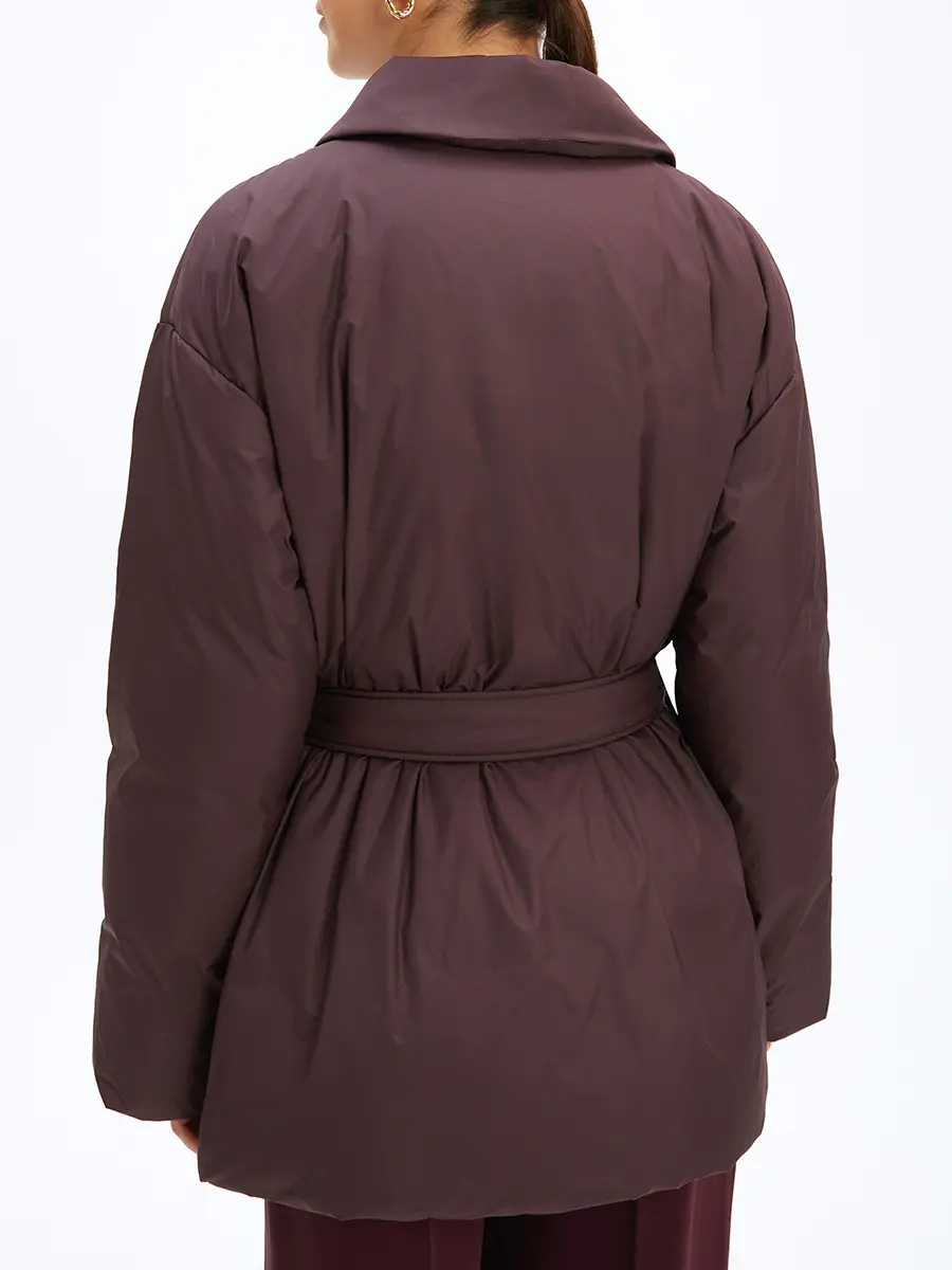 Пуховик однотонный