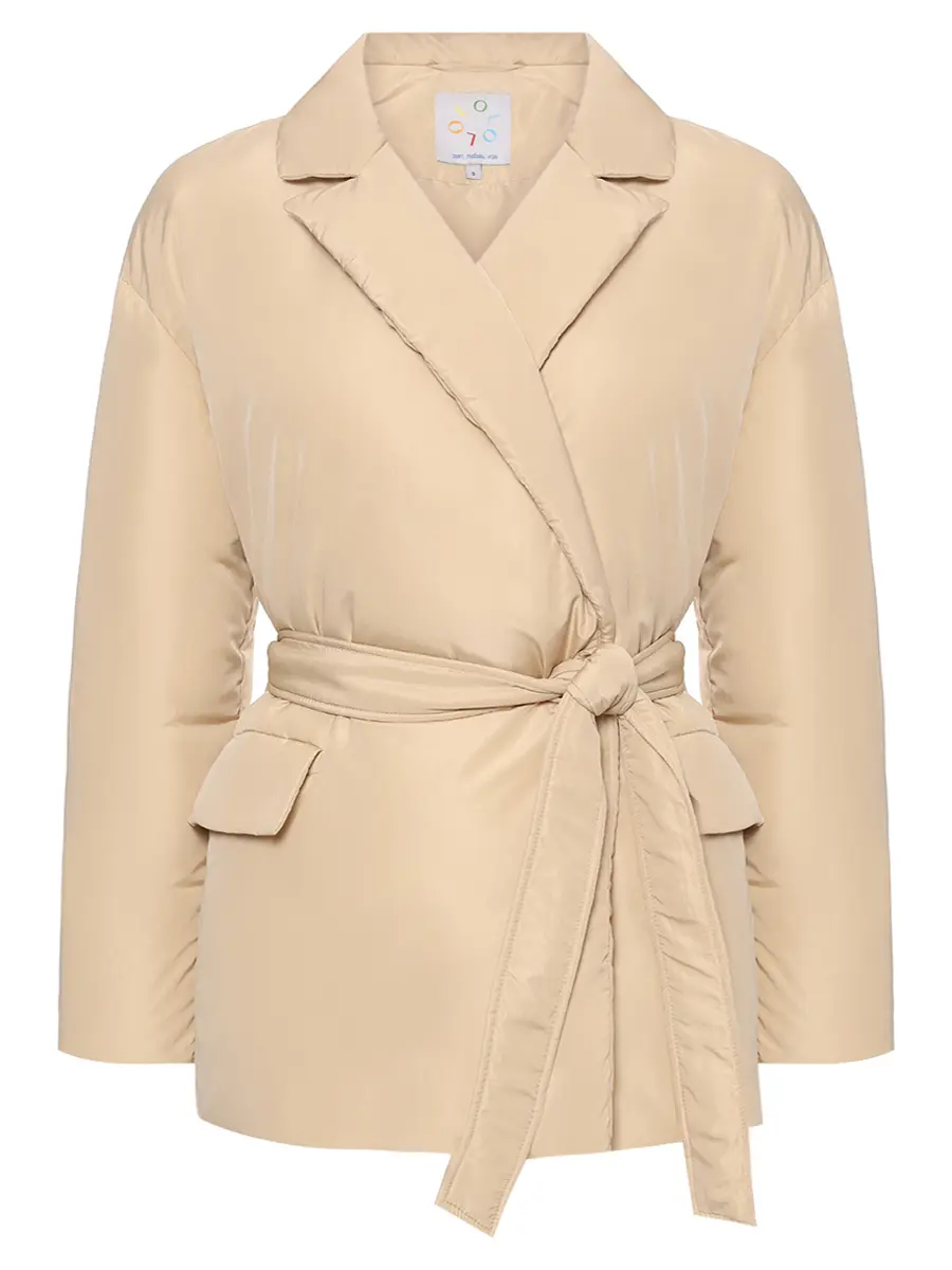 Пуховик однотонный