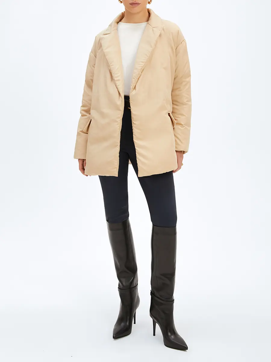 Пуховик однотонный