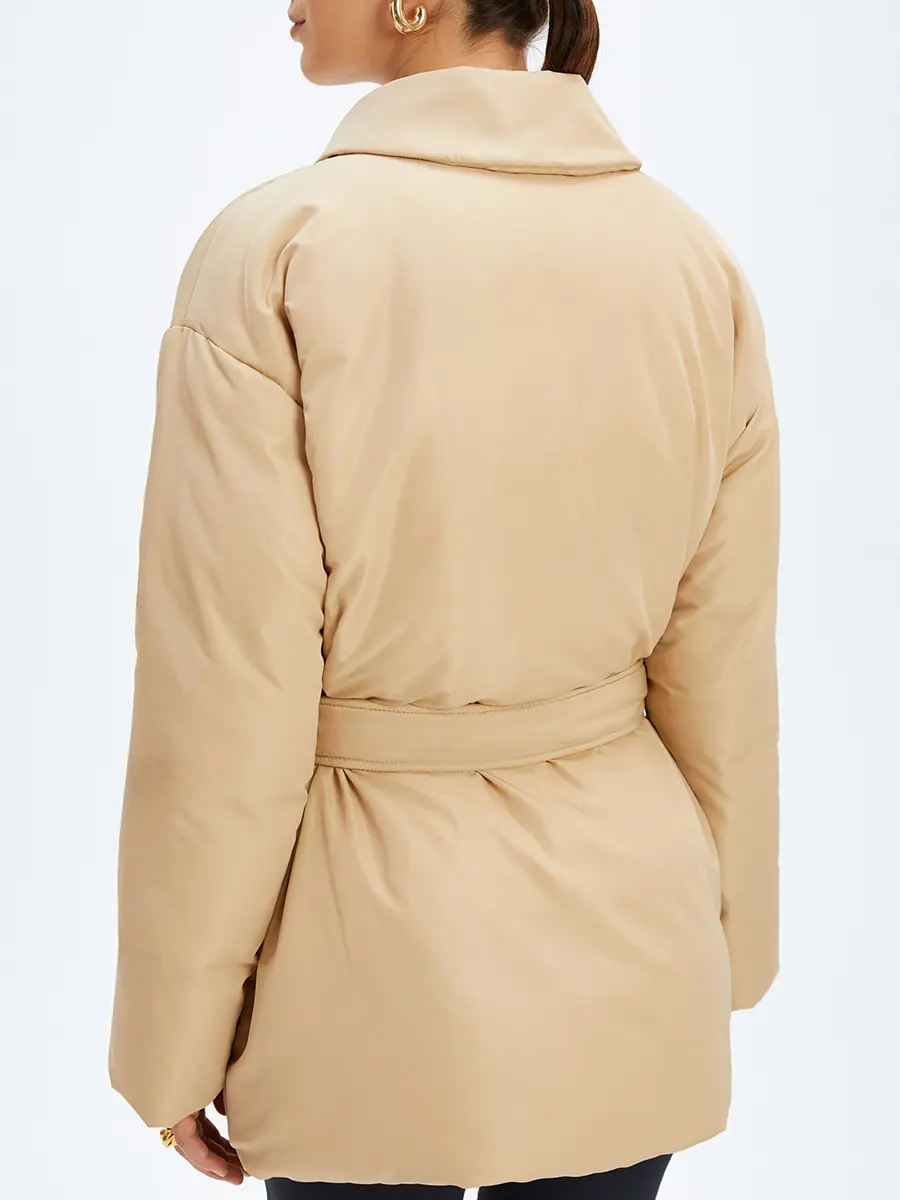 Пуховик однотонный