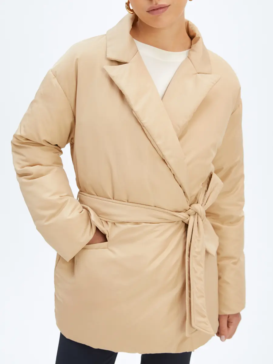 Пуховик однотонный