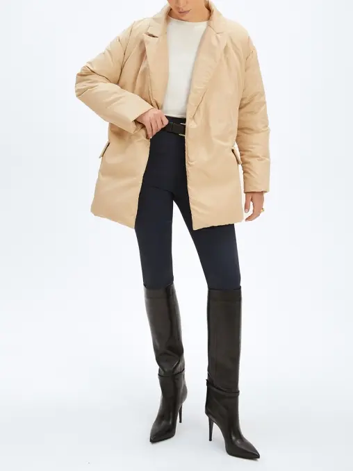 Пуховик однотонный OLOLOL