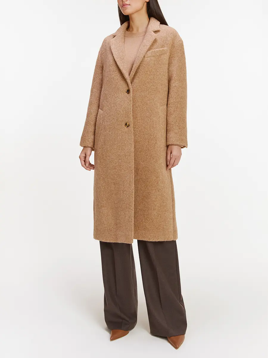 Пальто из шерсти альпака