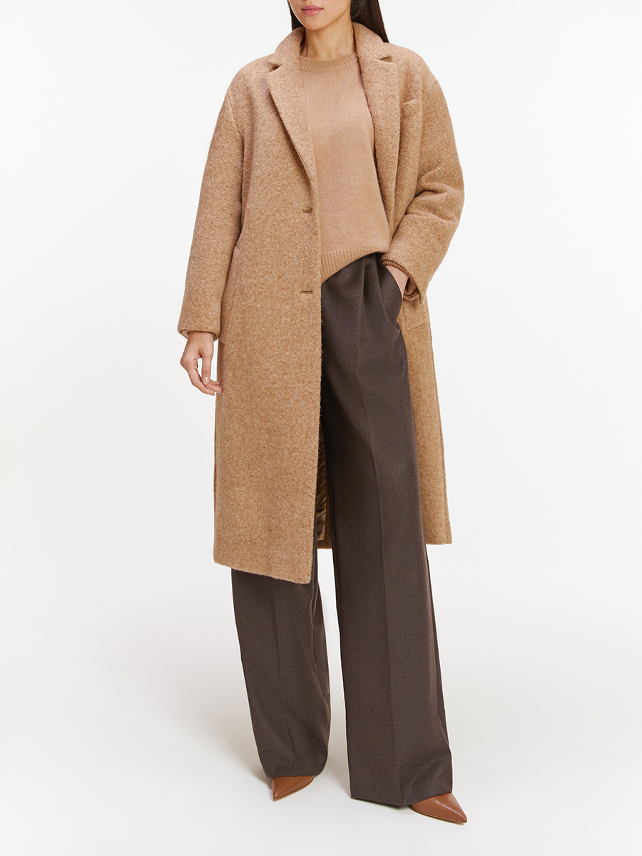 Пальто из шерсти альпака