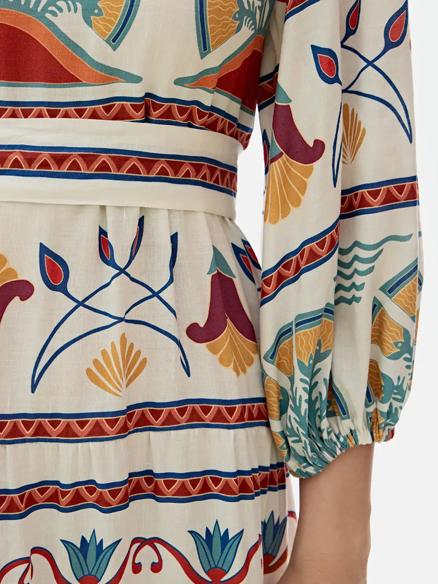 Платье изо льна и вискозы