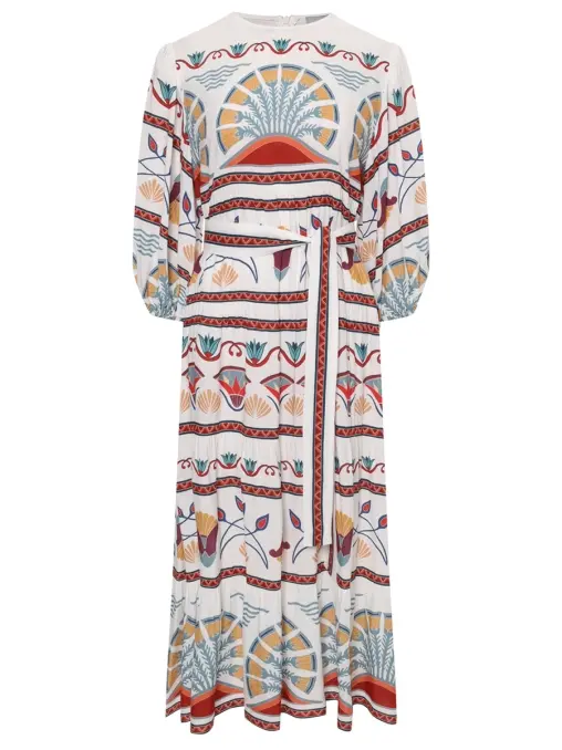 Платье изо льна и вискозы OLOLOL