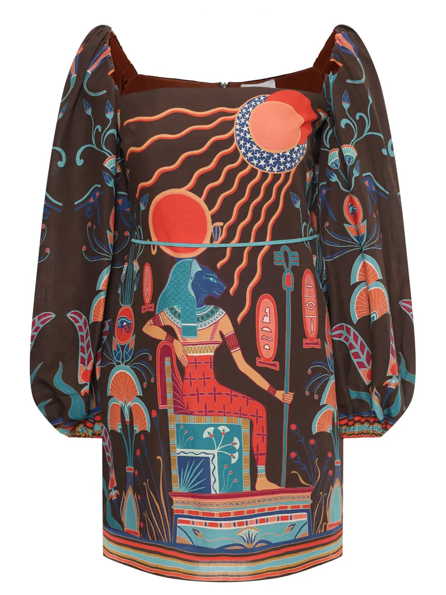 Платье изо льна и вискозы