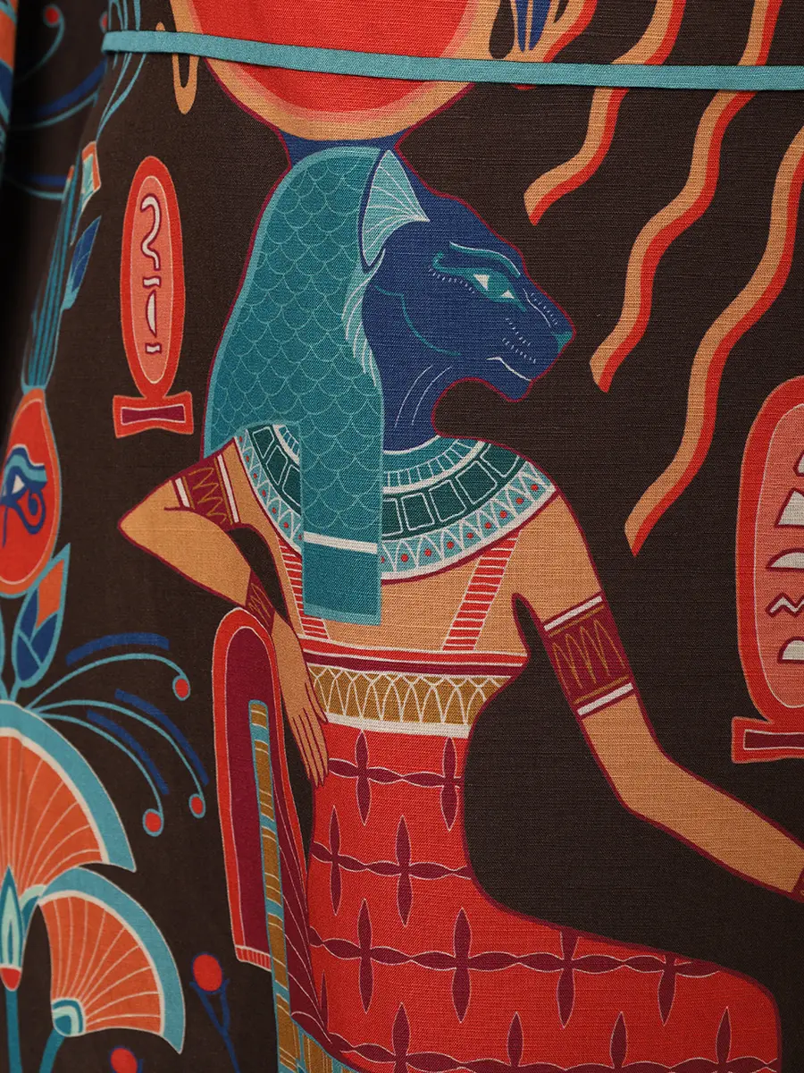 Платье изо льна и вискозы