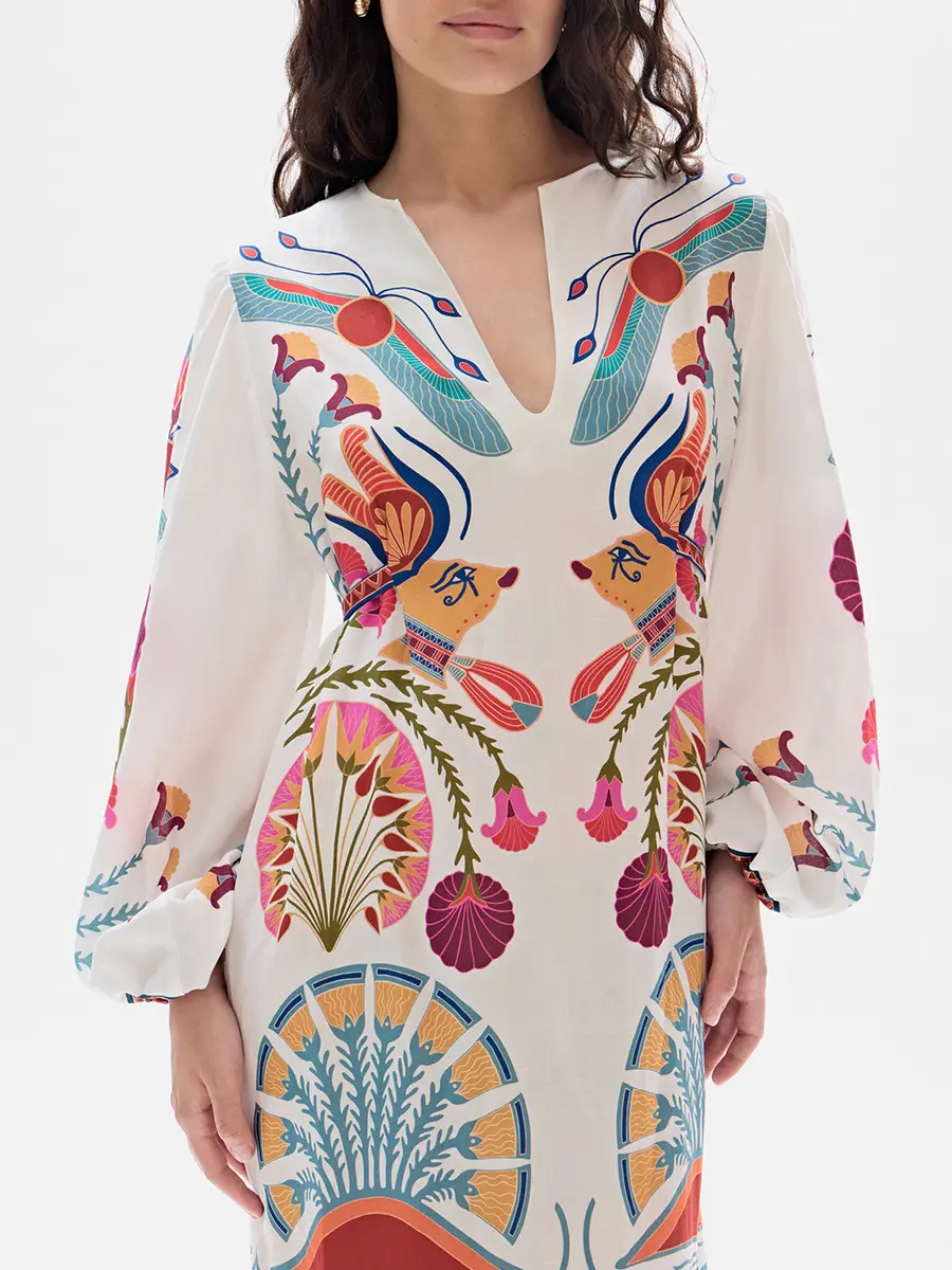 Платье изо льна и вискозы