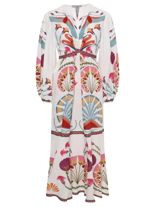 Платье изо льна и вискозы OLOLOL