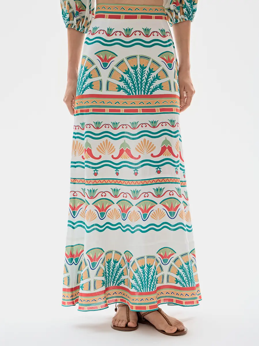 Юбка из вискозы и льна