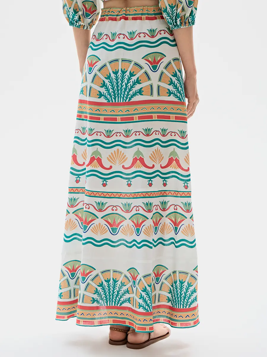 Юбка из вискозы и льна