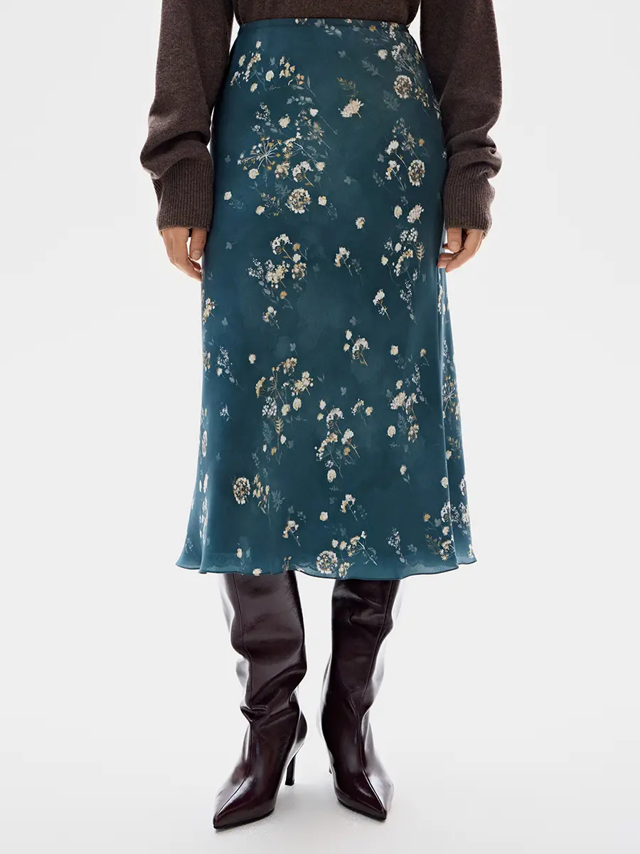 Юбка шелковая