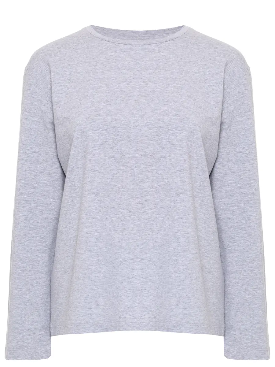 Лонгслив из хлопка и модала