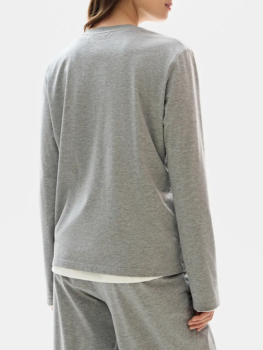 Лонгслив из хлопка и модала