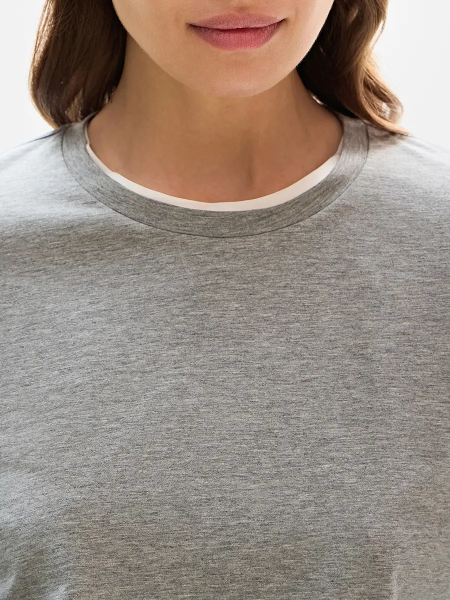 Лонгслив из хлопка и модала