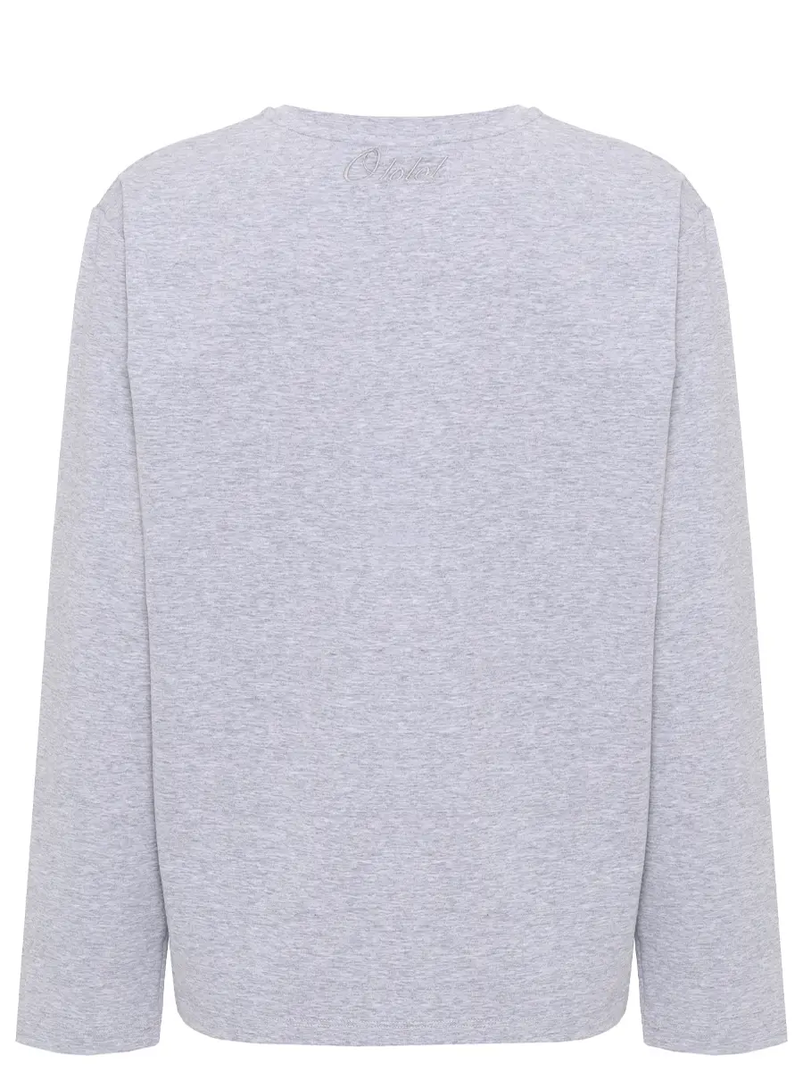 Лонгслив из хлопка и модала