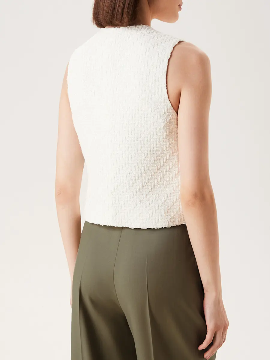 Жилет твидовый