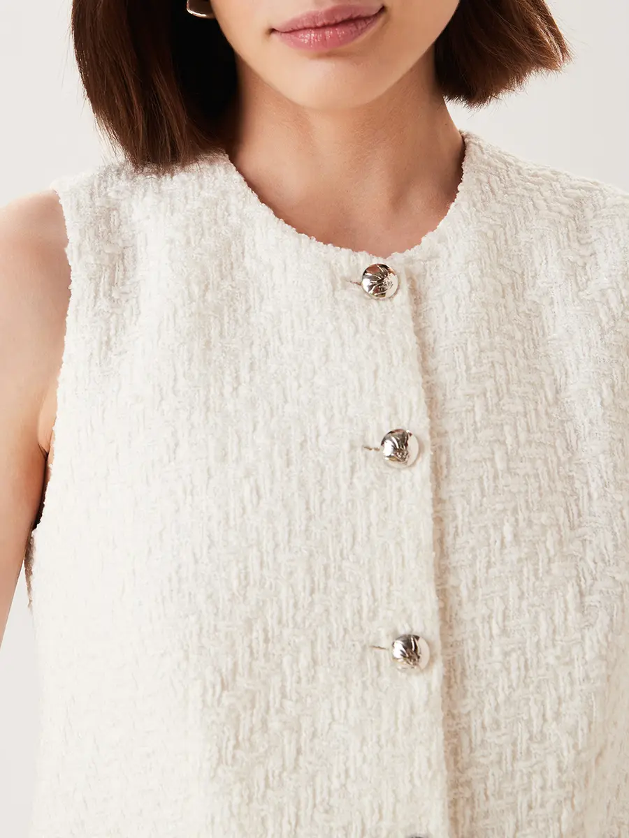 Жилет твидовый